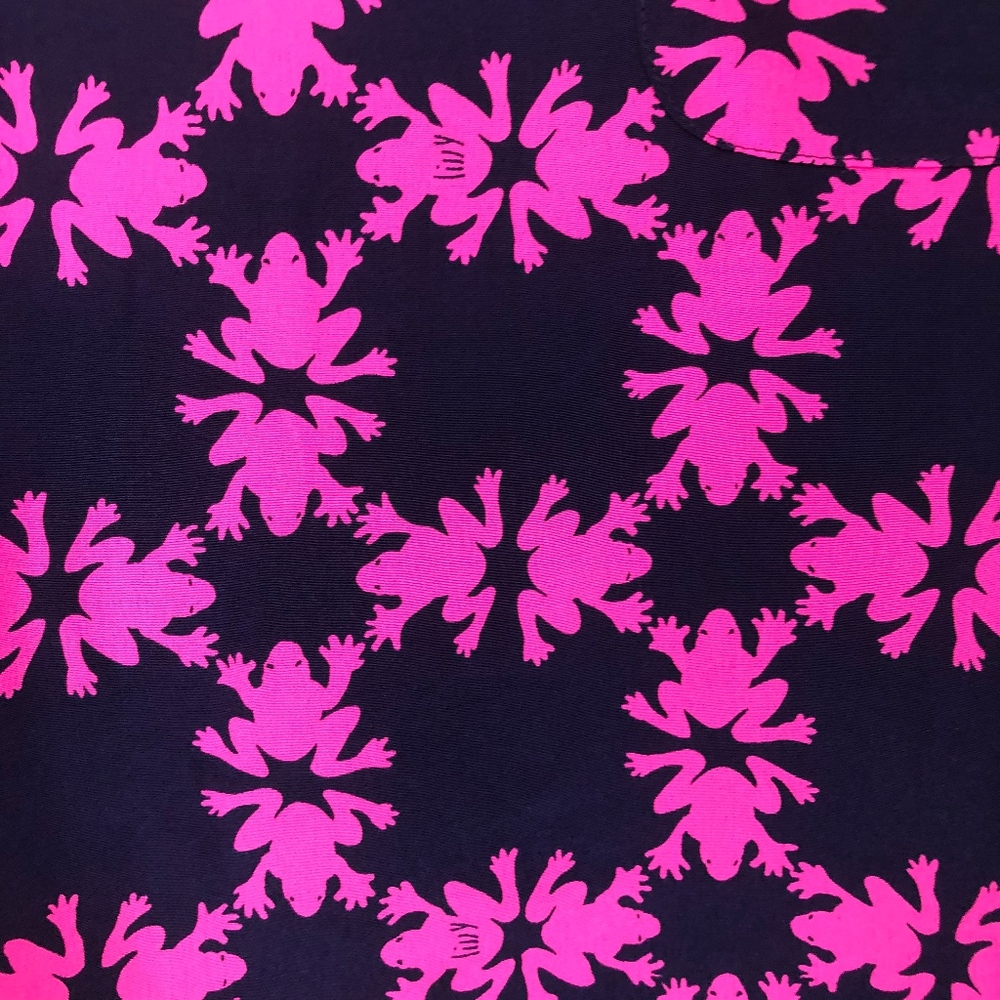 Lilly pulitzer | "get hoppy" guava silk top. - Picture 7 of 7